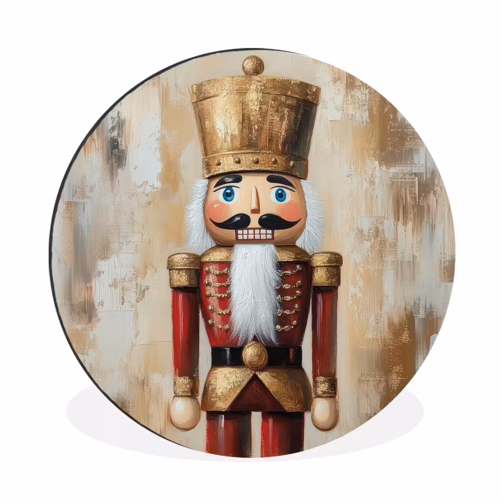 Wandcirkel - Aluminium - Kerst - Poppetje - Abstract — 1