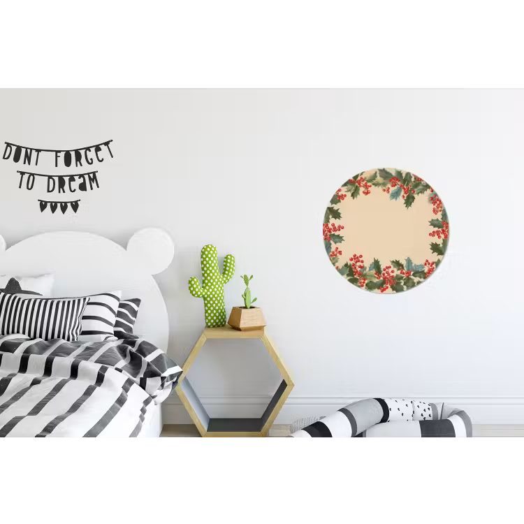Wandcirkel - Aluminium - Hulstrand - Bessen - Beige — 5