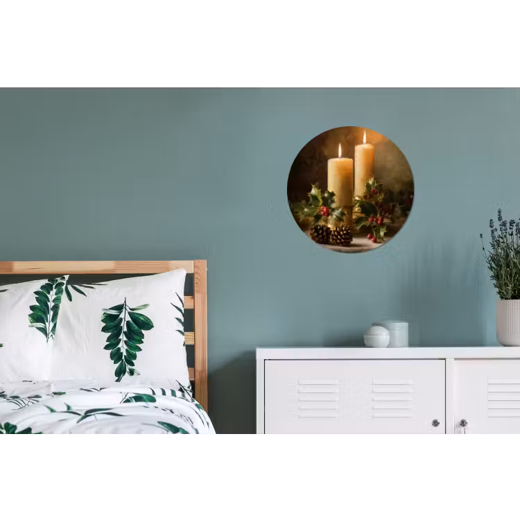 Wandcirkel - Aluminium - Kaarslicht - Kerst - Veelkleurig — 4