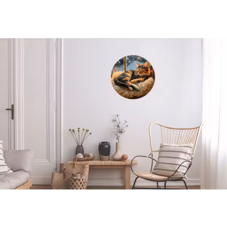 Wandcirkel - Aluminium - Kat - Kerst - Winter - Dier — 2