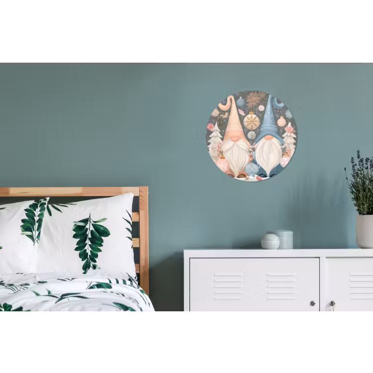 Wandcirkel - Aluminium - Kerst - Gnomen - Pastel — 4