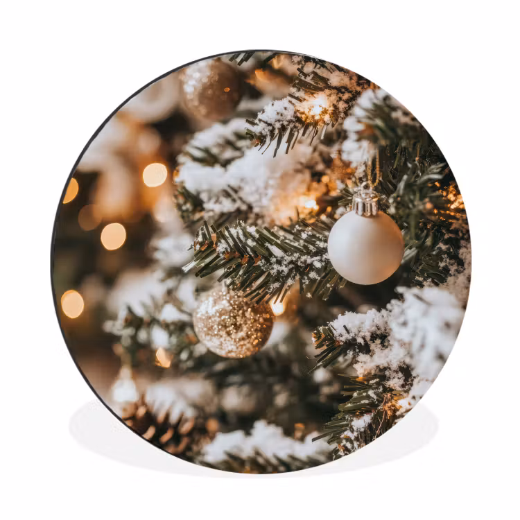 Wandcirkel - Aluminium - Kerst - Kerstboom - Winter - Binnen - Sneeuw — 1