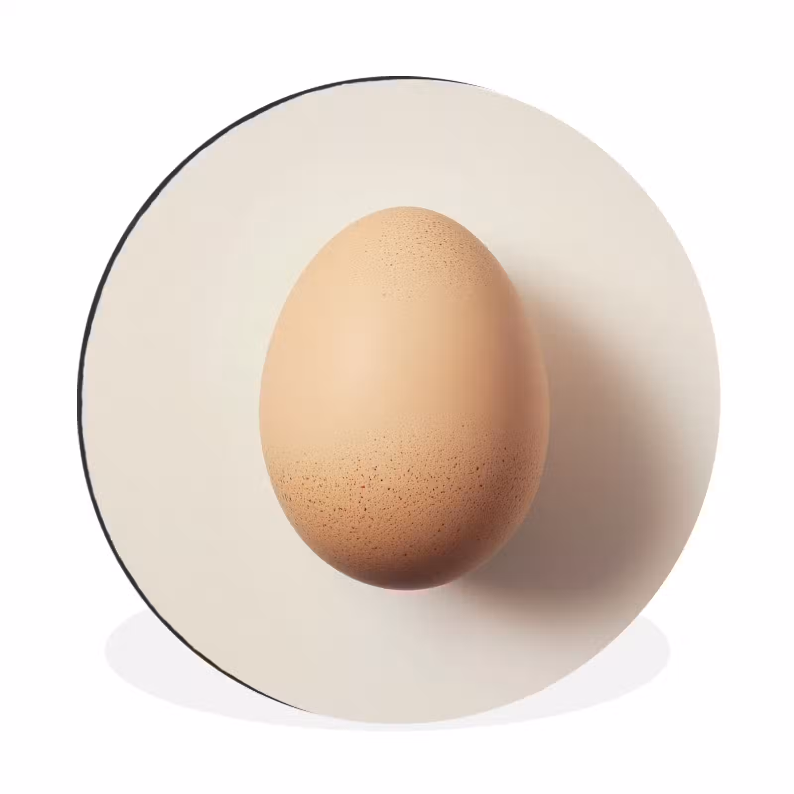 Wandcirkel - Aluminium - Ei - Beige - Ovaal - Egaal — 1