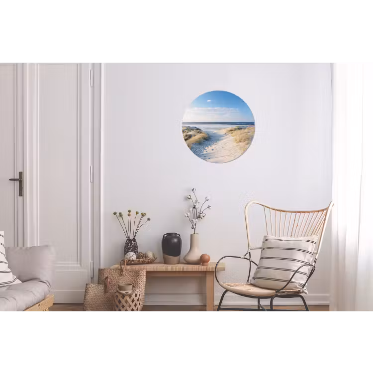 Wandcirkel - Aluminium - Duin - Meeuw - Strand - Zee - Zon — 2