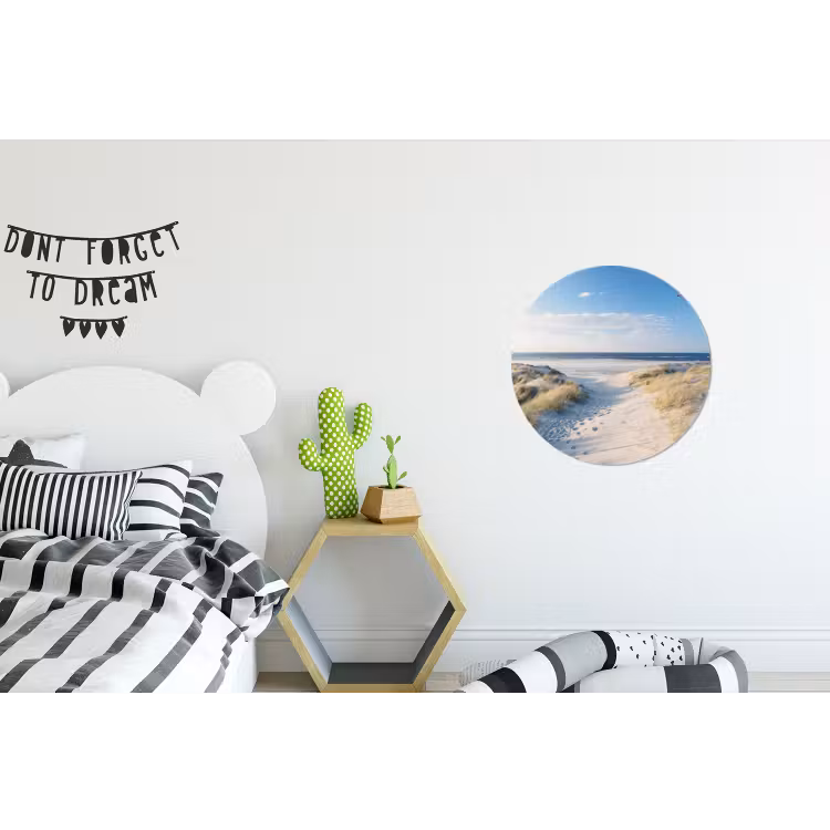 Wandcirkel - Aluminium - Duin - Meeuw - Strand - Zee - Zon — 5