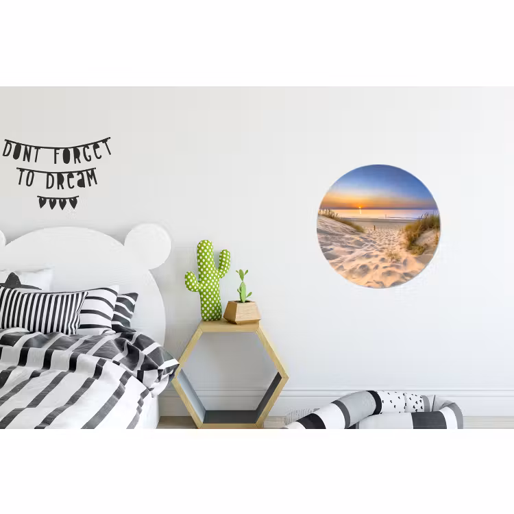 Wandcirkel - Aluminium - Duin - Zonsondergang - Horizon - Strand - Gras — 5