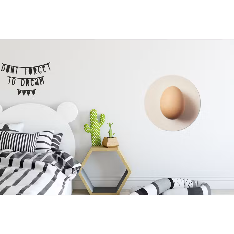 Wandcirkel - Aluminium - Ei - Beige - Ovaal - Egaal — 5