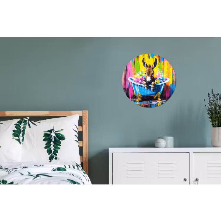 Wandcirkel - Aluminium - Ezel - Badkuip - Roze - Schuim — 4