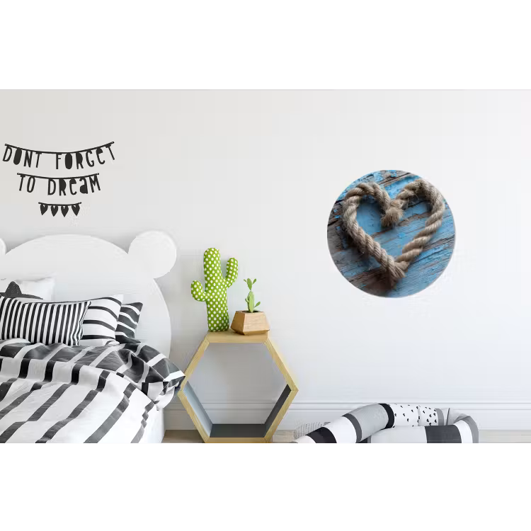 Wandcirkel - Aluminium - Hart - Touw - Hout - Rustiek — 5