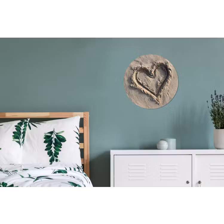 Wandcirkel - Aluminium - Hartvorm - Getekend - Beige - Zand — 4