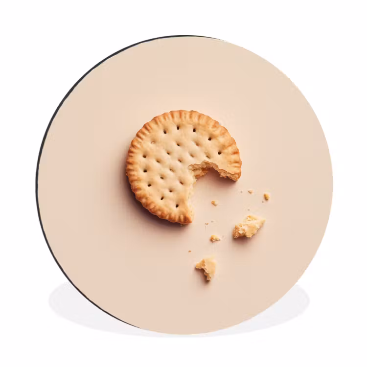 Wandcirkel - Aluminium - Koekje - Kruimels - beige — 1
