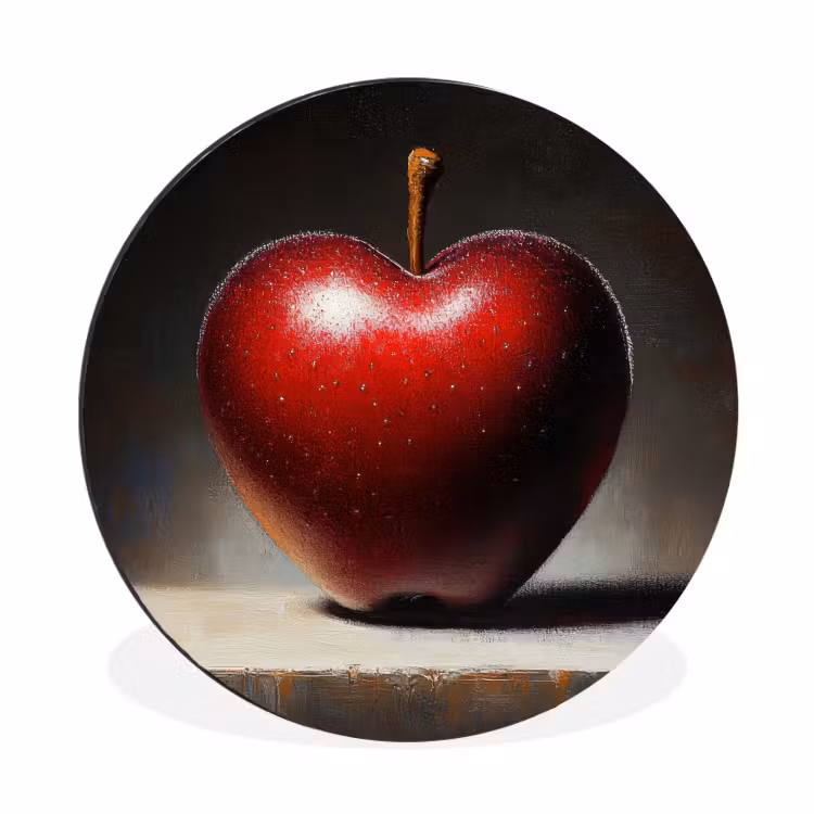 Wandcirkel - Aluminium - Apple - Hart - Rood — 1