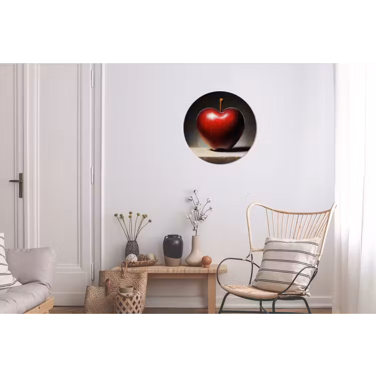 Wandcirkel - Aluminium - Apple - Hart - Rood — 2