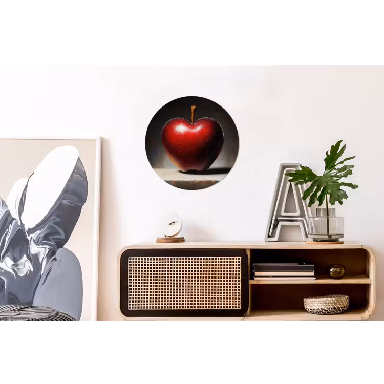 Wandcirkel - Aluminium - Apple - Hart - Rood — 3