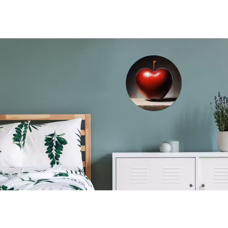 Wandcirkel - Aluminium - Apple - Hart - Rood — 4