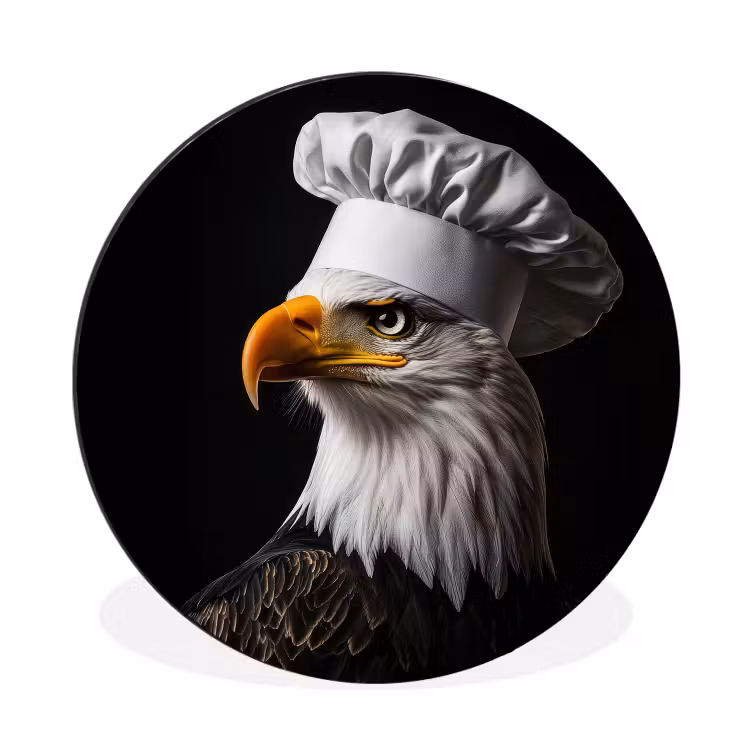 Wandcirkel - Aluminium - Arend -Amerika - Koksmuts - Vogel - Stoer — 1