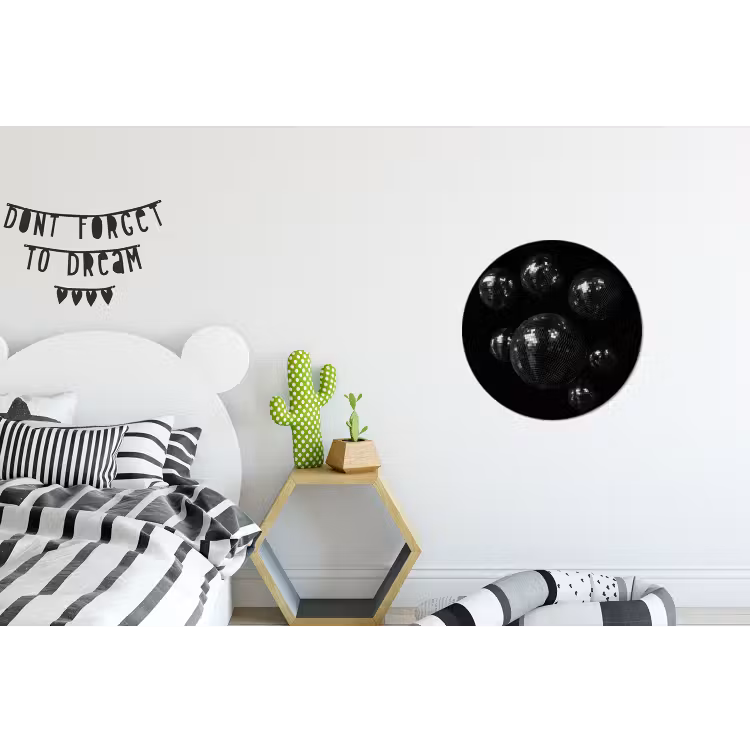 Wandcirkel - Aluminium - Discoballen - Minimalistisch - Zwart — 5