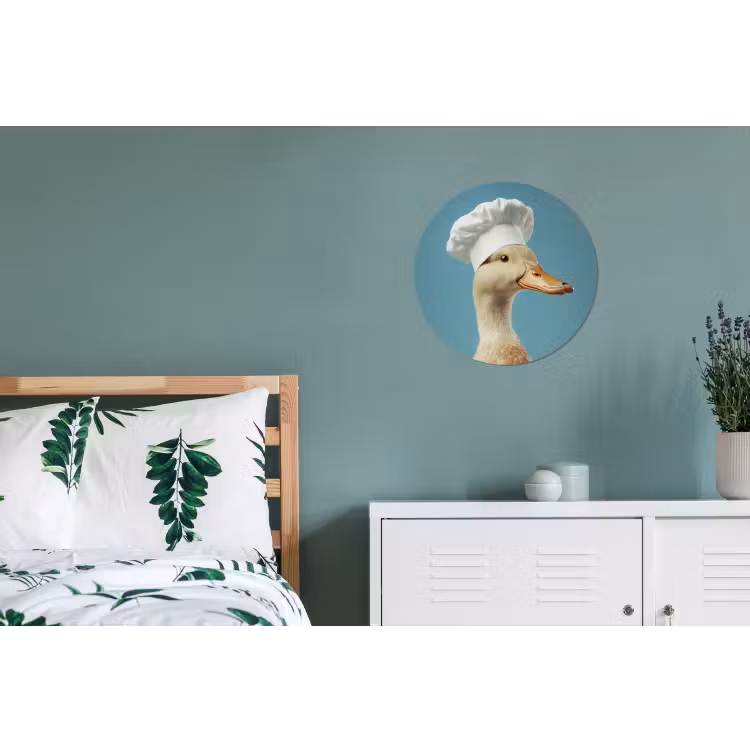 Wandcirkel - Aluminium - Eend - Koksmuts - Cute - Vogel — 4