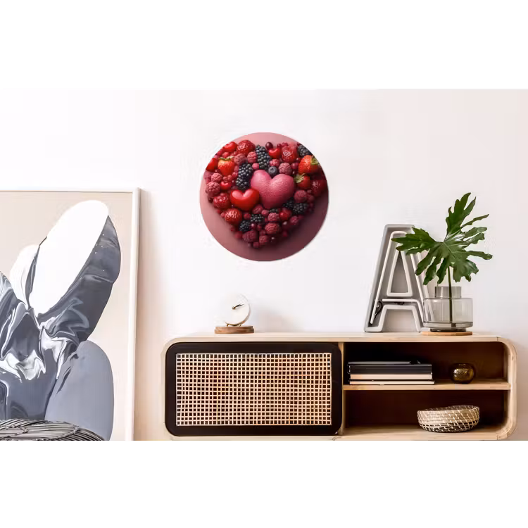 Wandcirkel - Aluminium - Fruit - Hartjes - Aardbeien - Frambozen - Bosbessen — 3