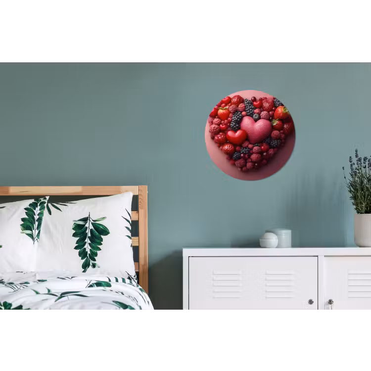 Wandcirkel - Aluminium - Fruit - Hartjes - Aardbeien - Frambozen - Bosbessen — 4