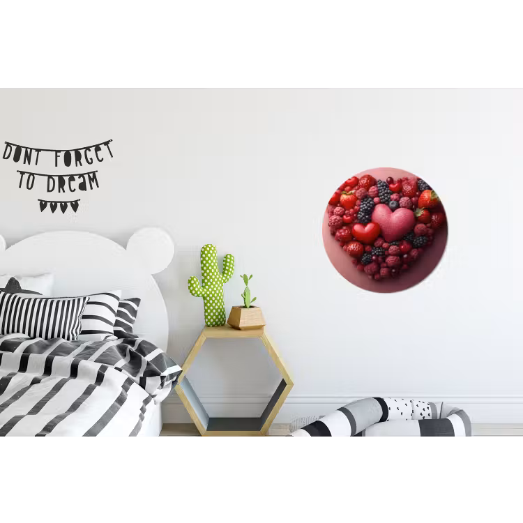 Wandcirkel - Aluminium - Fruit - Hartjes - Aardbeien - Frambozen - Bosbessen — 5