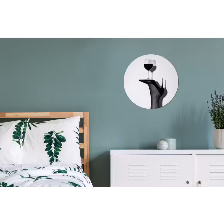 Wandcirkel - Aluminium - Hak - Wijn - Minimalistisch - Zwart — 4