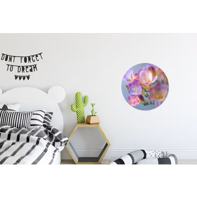 Wandcirkel - Aluminium - Bloemen - Paars - Overloop - Meeldraden — 5