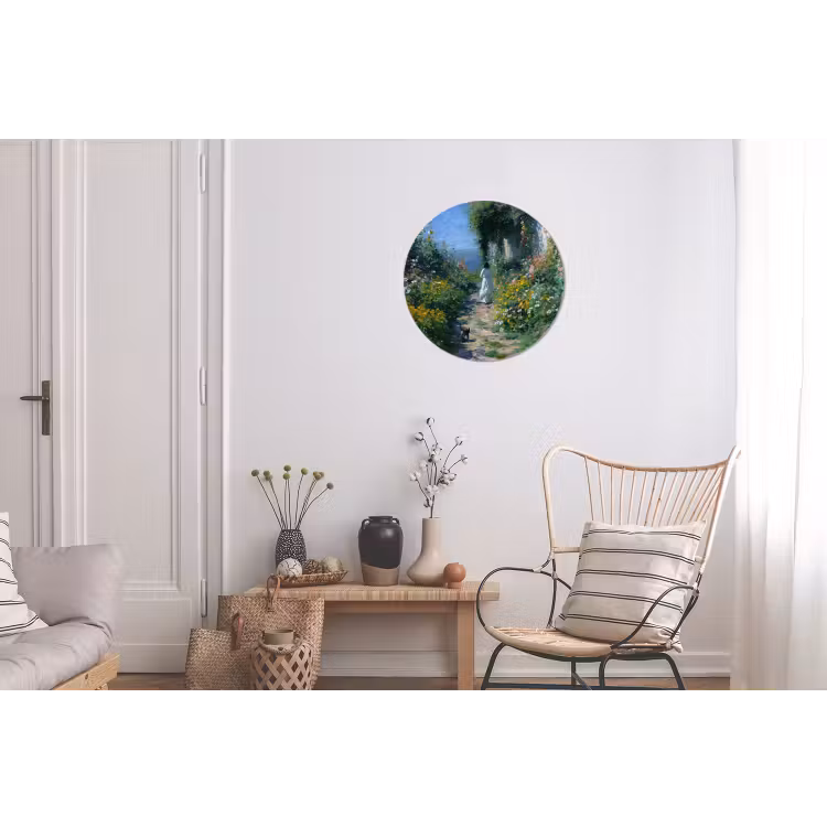 Wandcirkel - Aluminium - Kat - Vrouw - Bloemen - Huis — 2