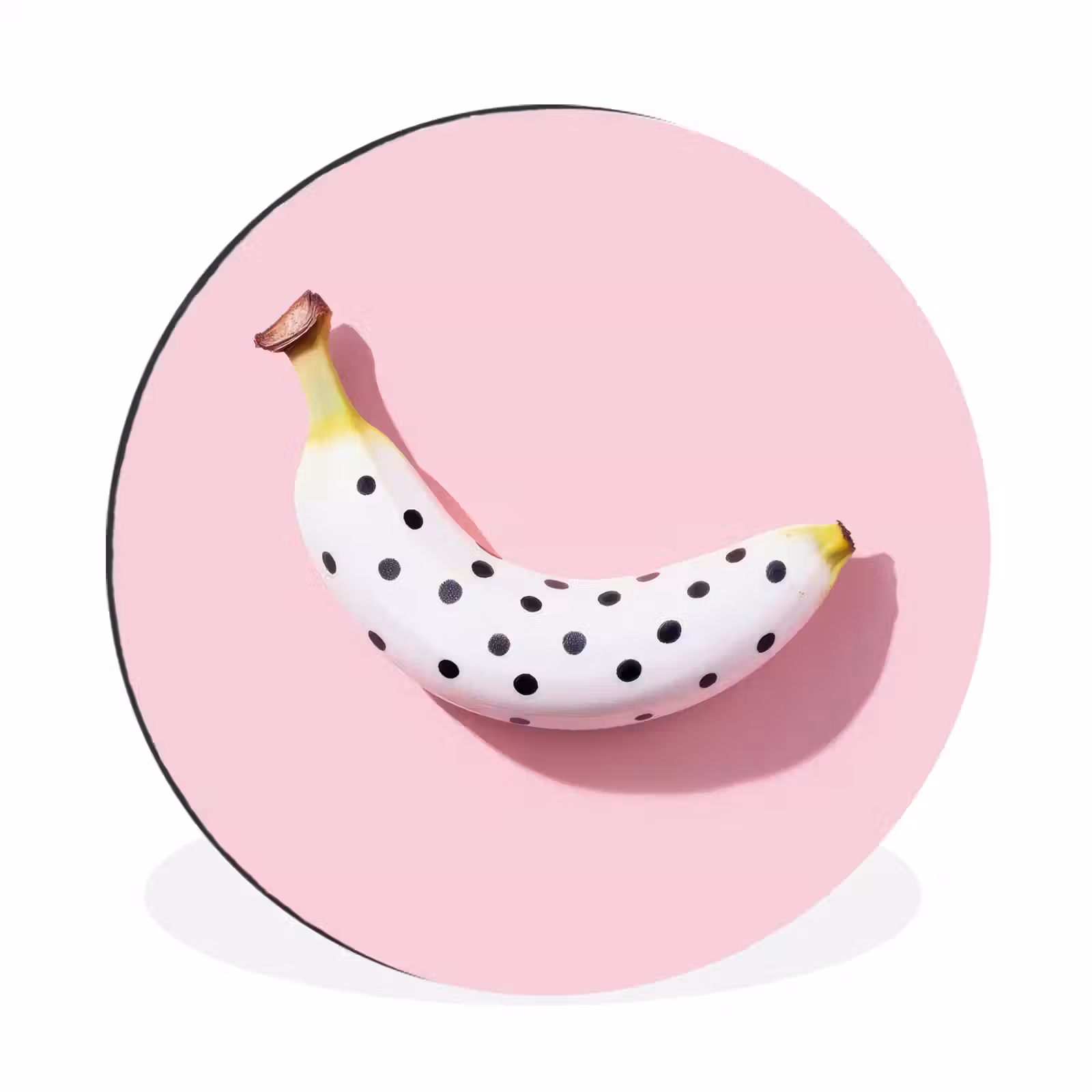Wandcirkel - Aluminium - Banaan - Stippen - roze — 1