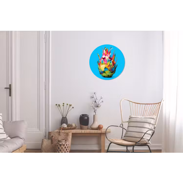Wandcirkel - Aluminium - Drakenfruit - Blauw - Levendig — 2