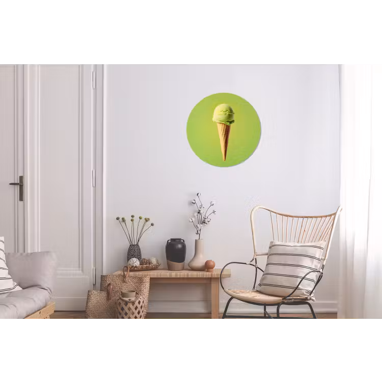 Wandcirkel - Aluminium - Hoorntje - Schepijs - Groen — 2
