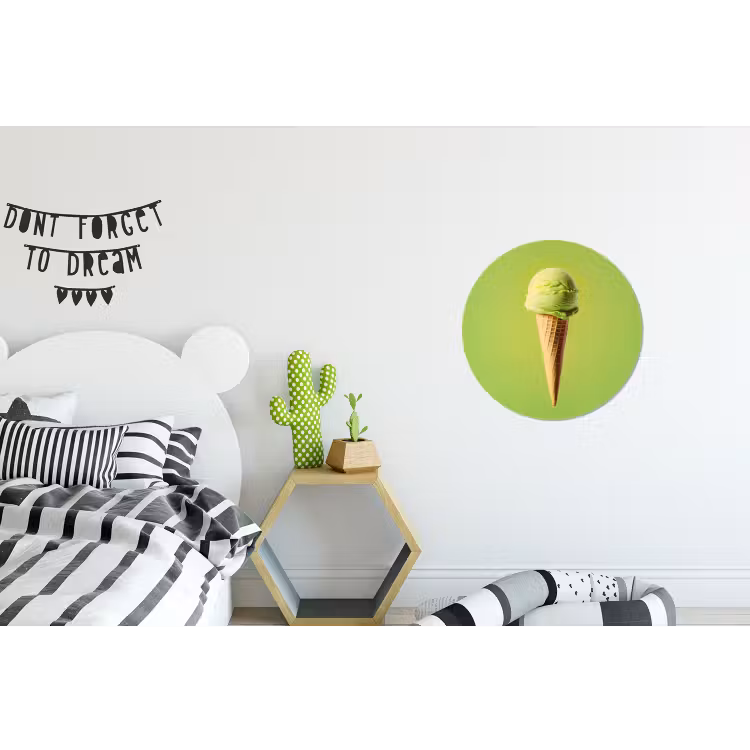 Wandcirkel - Aluminium - Hoorntje - Schepijs - Groen — 5
