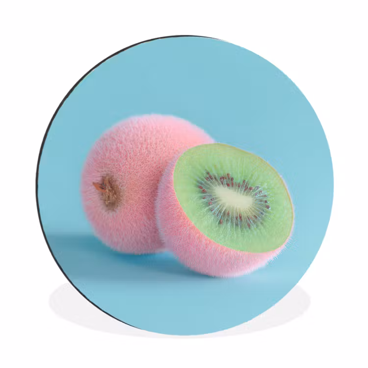 Wandcirkel - Aluminium - Kiwi - Blauw - Surrealistisch — 1