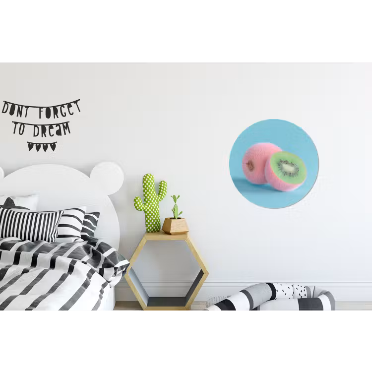Wandcirkel - Aluminium - Kiwi - Blauw - Surrealistisch — 5