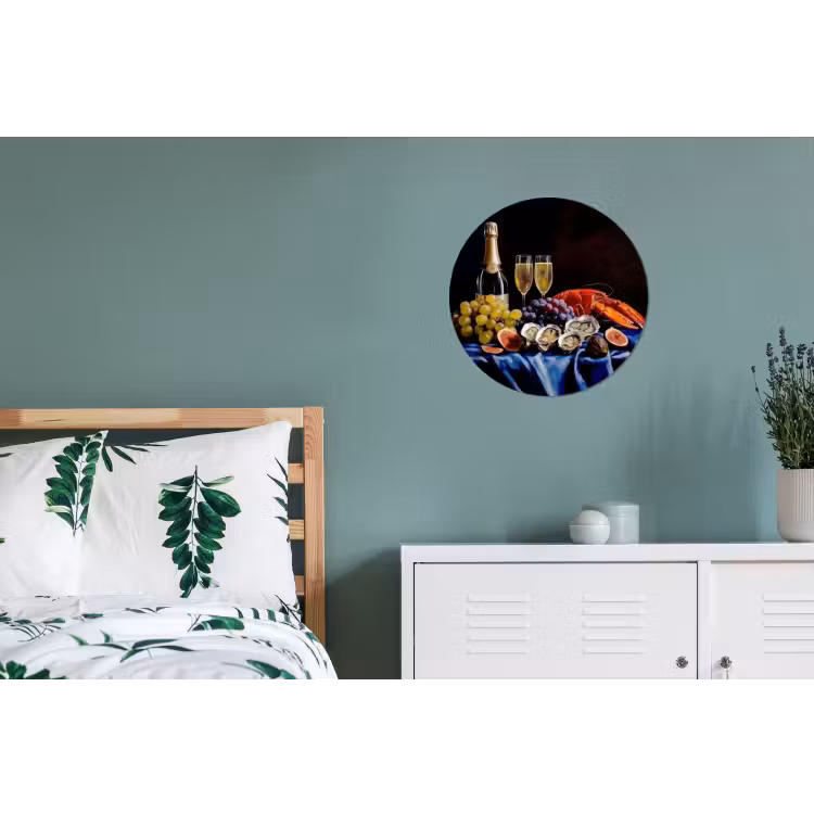 Wandcirkel - Aluminium - Champagne - Luxe - Oesters — 4
