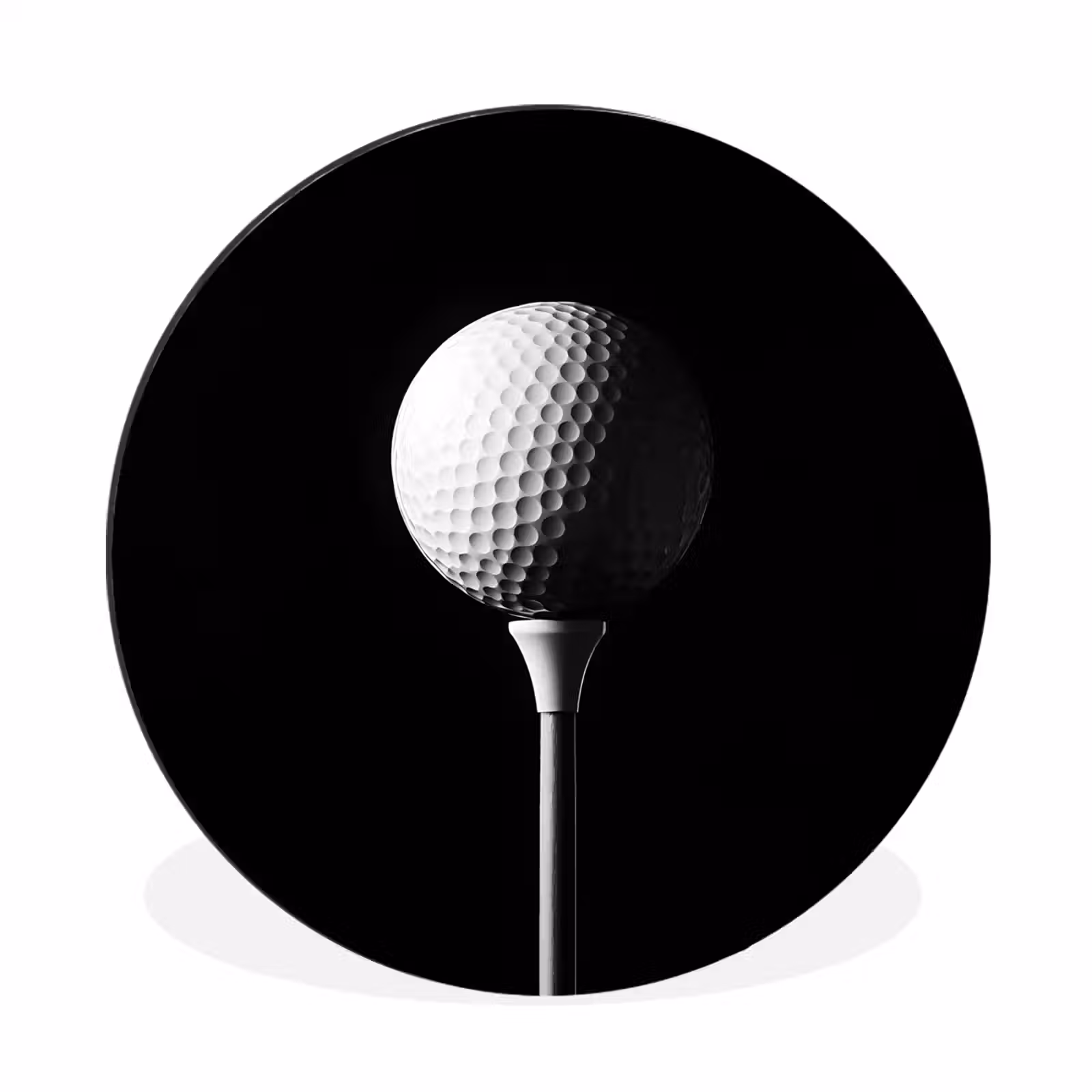 Wandcirkel - Aluminium - Golfbal - Minimalistisch - Wit — 1