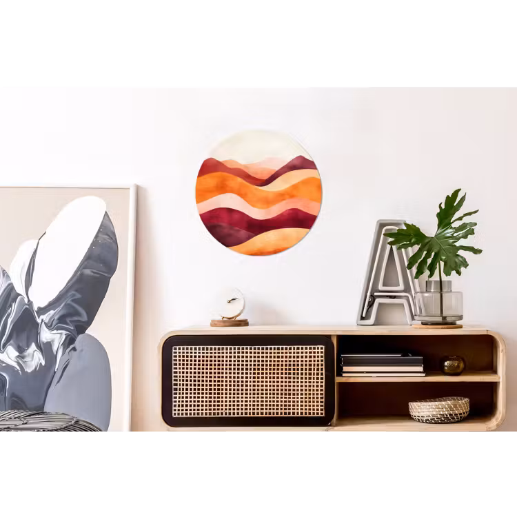 Wandcirkel - Aluminium - Abstract - Landschap - Golven — 3
