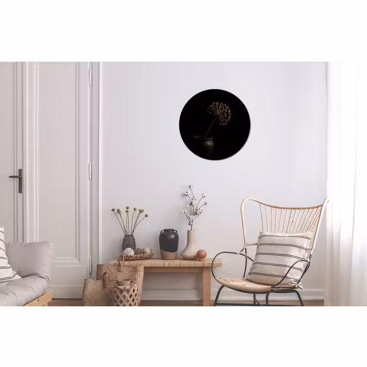 Wandcirkel - Aluminium - Bol - Gedroogd - Vaas - Zwart — 2