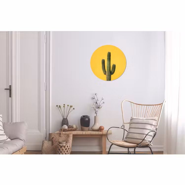 Wandcirkel - Aluminium - Cactus - Groen - Minimalistisch — 2