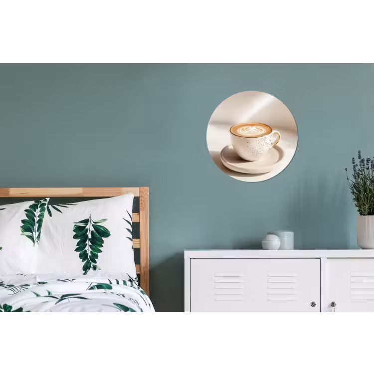 Wandcirkel - Aluminium - Cappuccino - Schuim - Schotel - Beige — 4