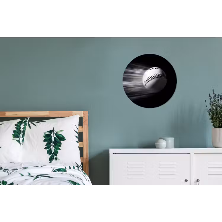 Wandcirkel - Aluminium - Honkbal - Wit - Vliegt — 4