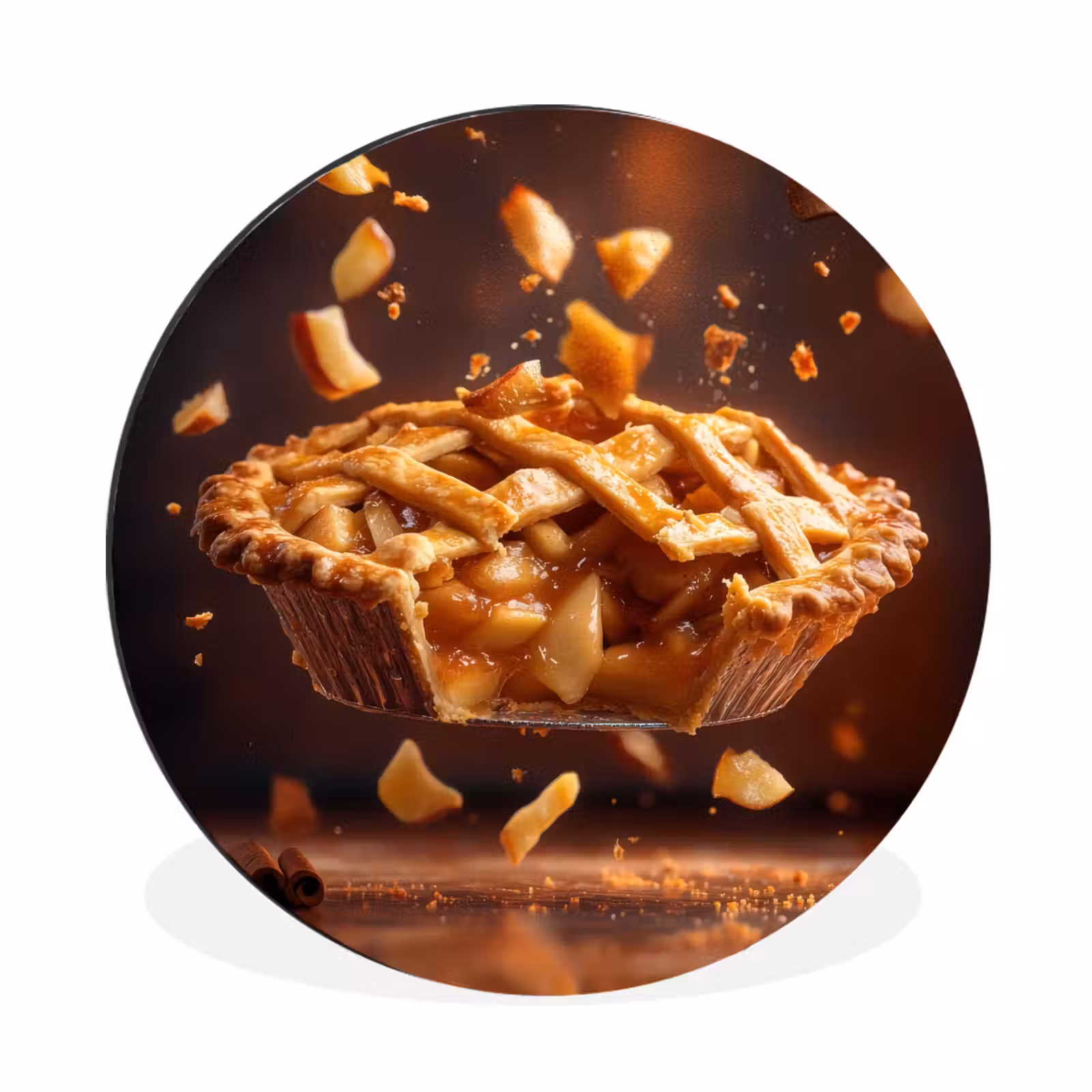 Wandcirkel - Aluminium - Appel - Taart - Warm - Eten — 1