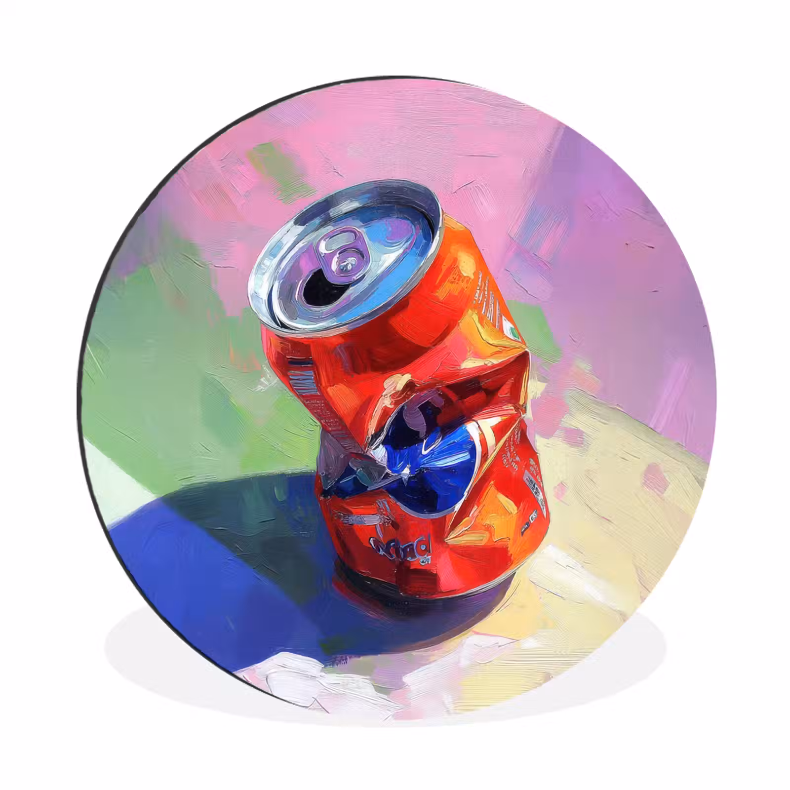 Wandcirkel - Aluminium - Frisdrank - Blik - Paars — 1