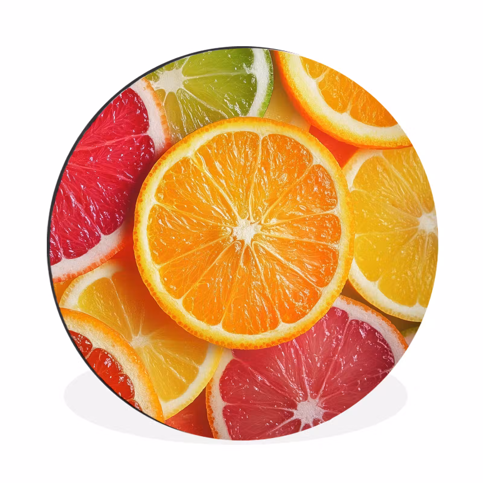 Wandcirkel - Aluminium - Fruit - Kleurrijk - Close up — 1