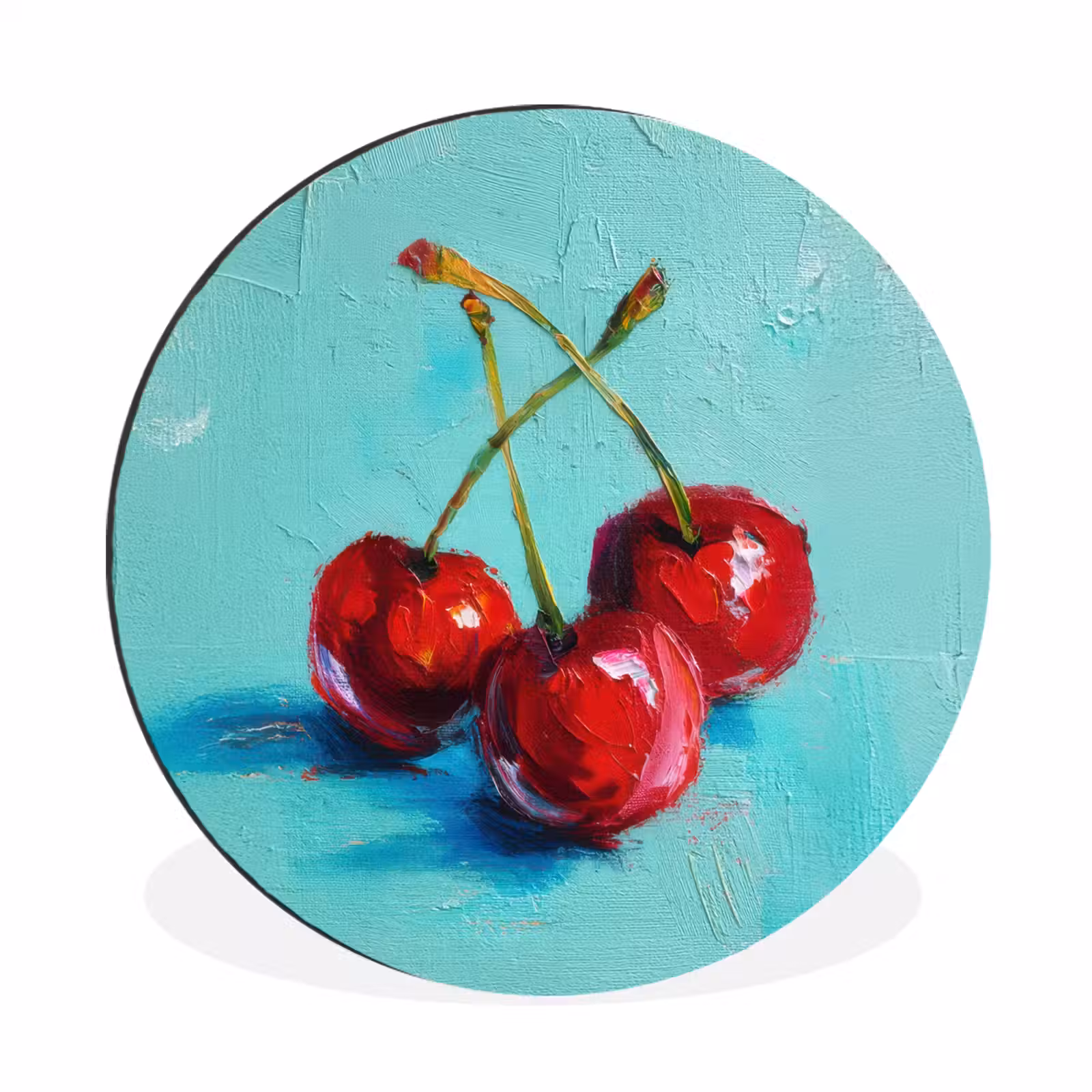 Wandcirkel - Aluminium - Kersen - Rood - Drie - Geverfd — 1