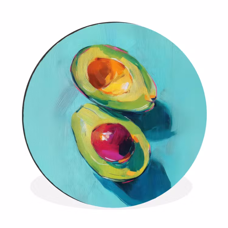 Wandcirkel - Aluminium - Avocado - Groen - Pit - Schaduw — 1