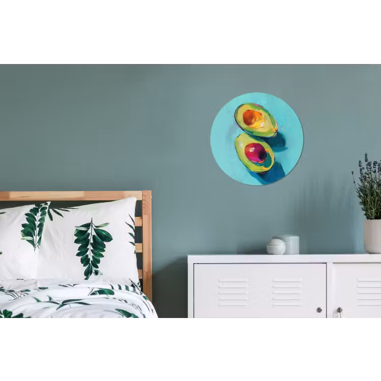 Wandcirkel - Aluminium - Avocado - Groen - Pit - Schaduw — 4