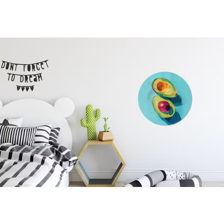 Wandcirkel - Aluminium - Avocado - Groen - Pit - Schaduw — 5