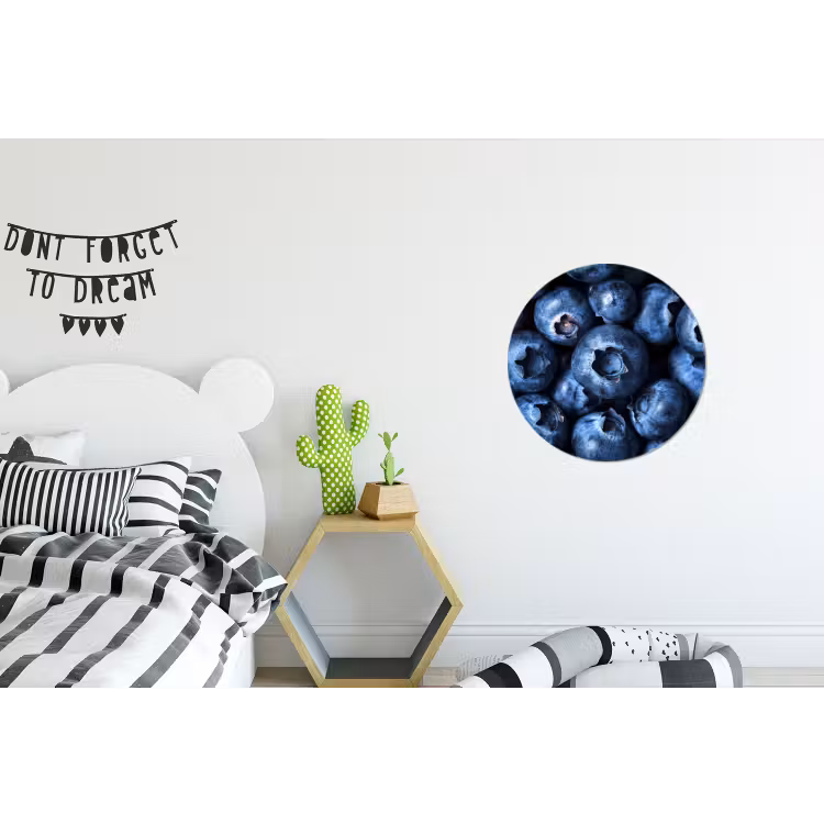 Wandcirkel - Aluminium - Bessen - Blauw - Fruit — 5