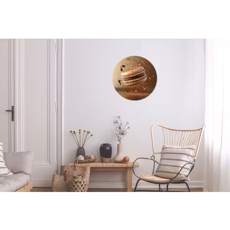 Wandcirkel - Aluminium - Chocolade - Macarons - Eten - Snoep — 2